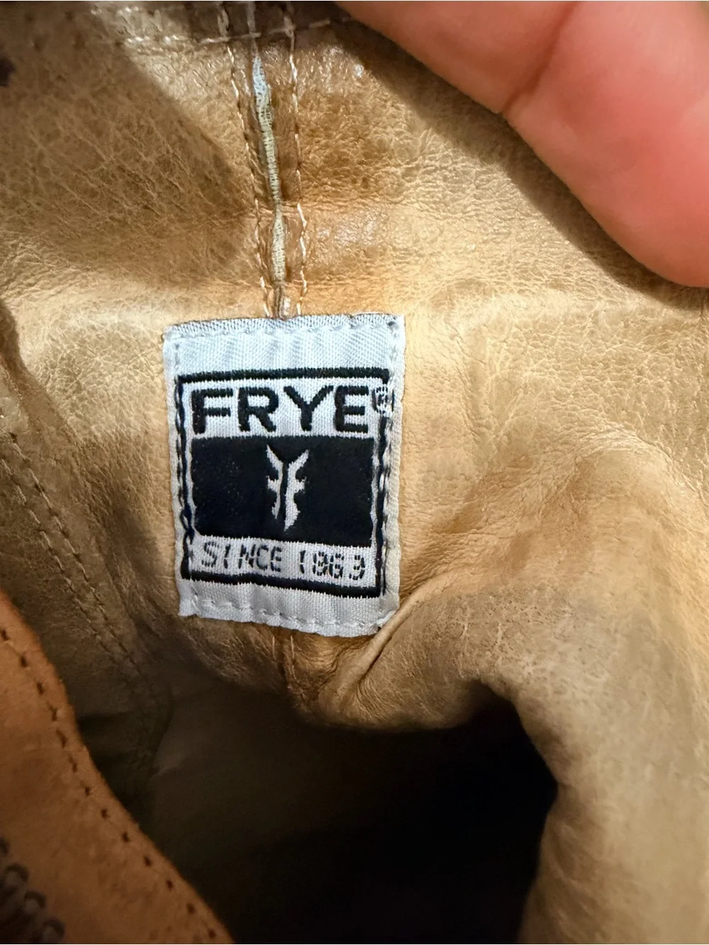 Frye Cognac Leather Buckle Ankle Booties